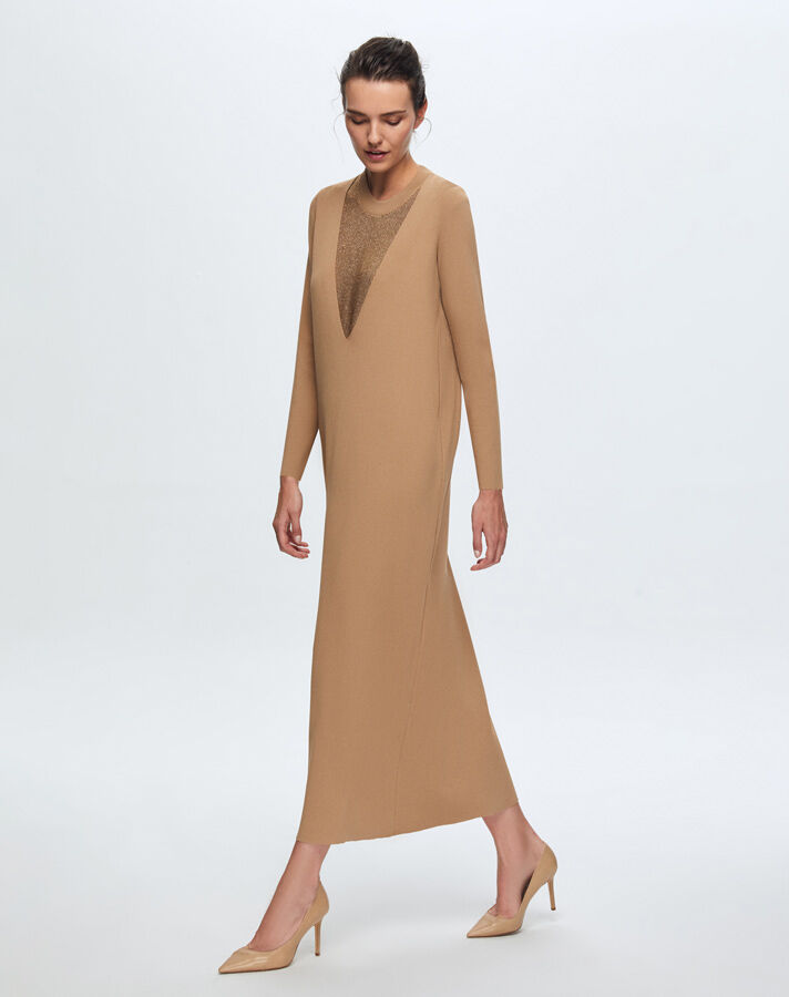 T24K-4010 V-Neck Stone Detailed Dress - 7