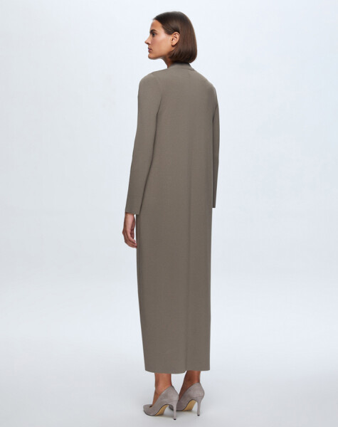 T24K-4010 V-Neck Stone Detailed Dress - 4