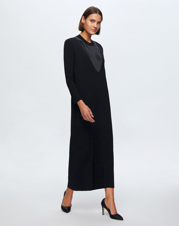T24K-4010 V-Neck Stone Detailed Dress - 13
