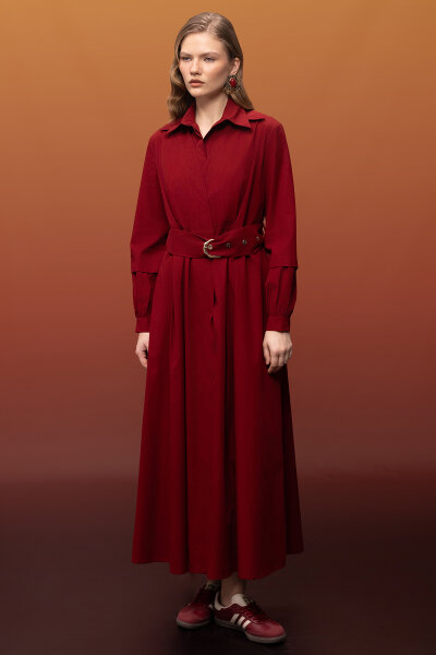 V Yaka Poplin Kap Cherry - 1