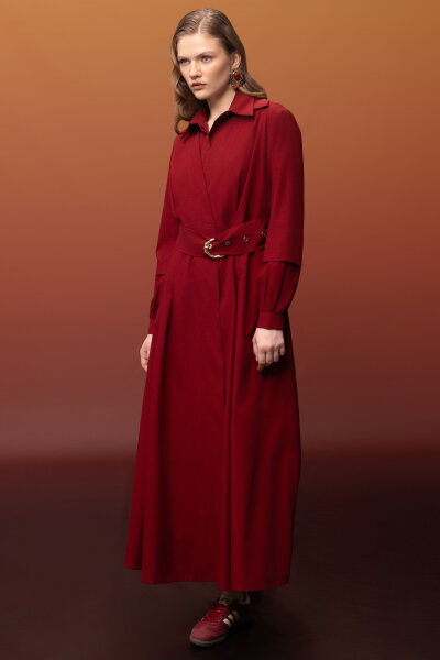 V Yaka Poplin Kap Cherry - 2