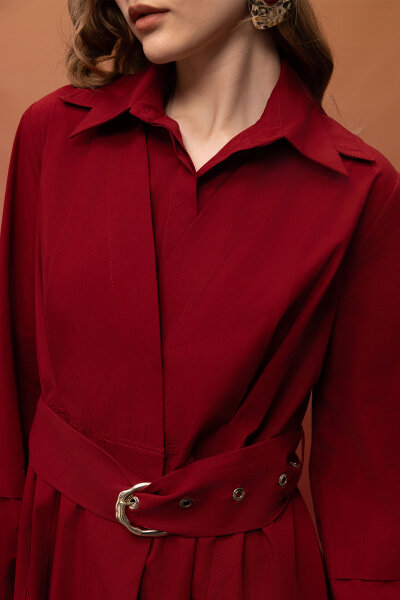 V Yaka Poplin Kap Cherry - 4