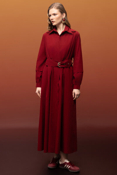 V Yaka Poplin Kap Cherry - 6