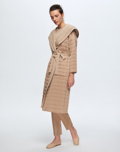 T24K-9026 Quilted Cardigan with Waist Belt - 6