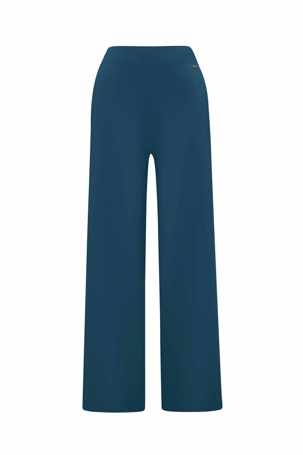 Wide Leg Knitted Trousers - 1