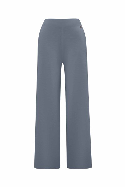 Wide Leg Grey Knit Pants - MISS DALIDA