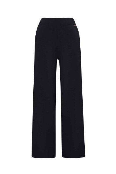 Wide Leg Knit Black Pants 