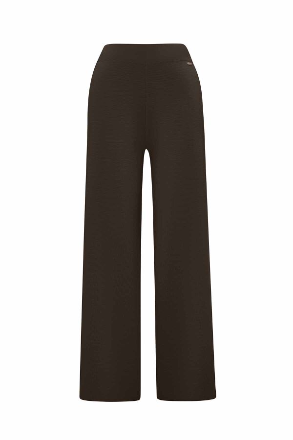 Wide Leg Knitted Trousers - 1