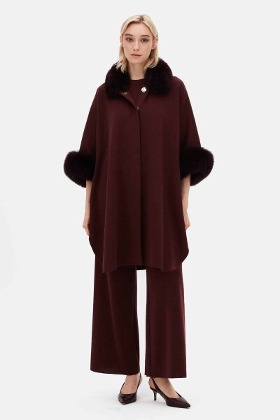 Wide Leg Knit Dark Burgundy Pants 