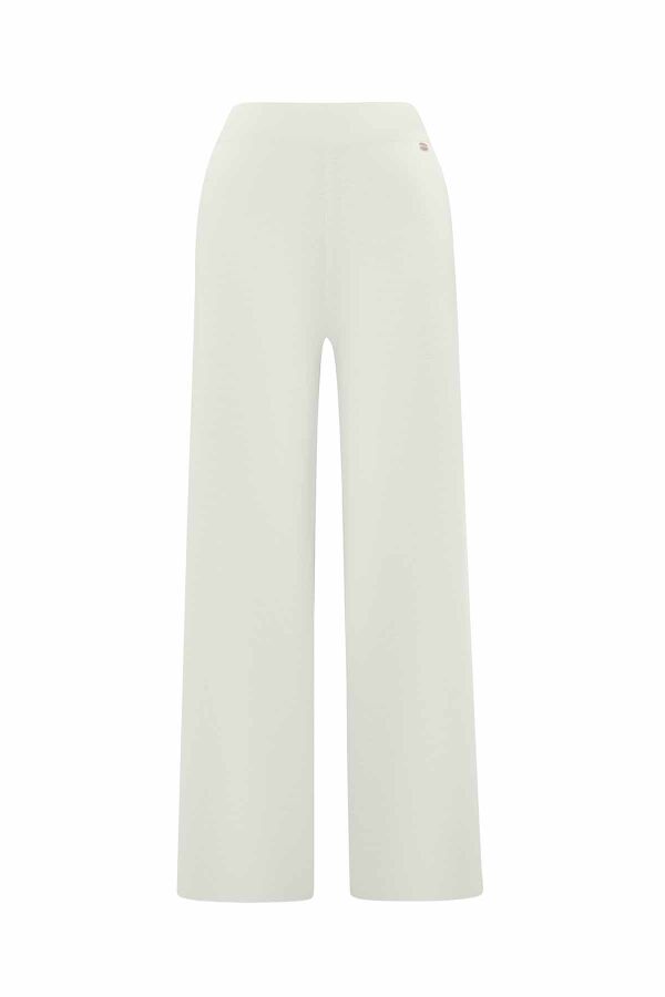Wide Leg Knitted Trousers - 3