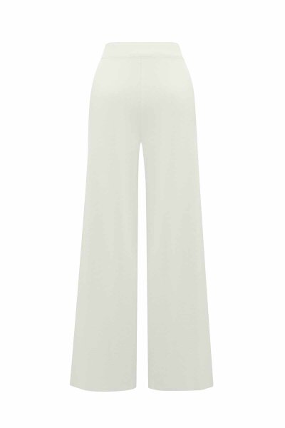 Wide Leg Knitted Trousers - 4