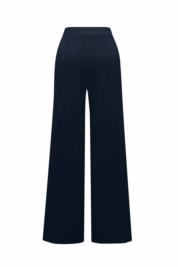 Wide Leg Knitted Trousers - 4