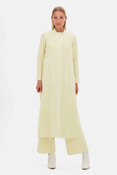 Wide Leg Yellow Knit Pants - MISS DALIDA