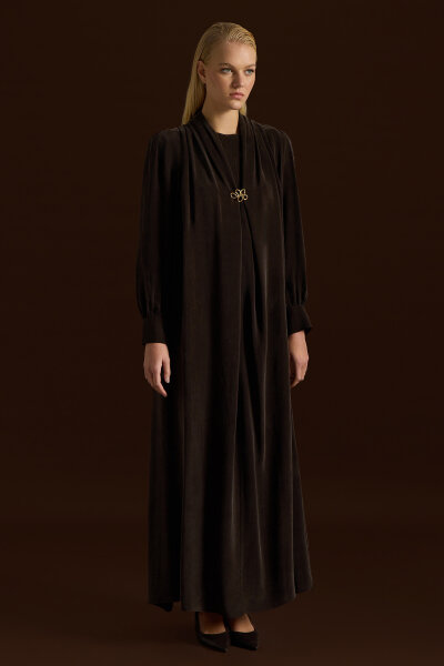 Brooch-Detailed Cupro Dress - MISS DALIDA