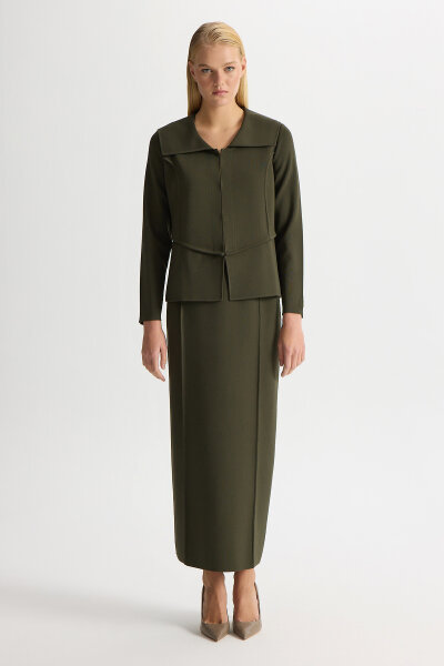 Stylish Knitwear Jacket with Collar Detail - 3