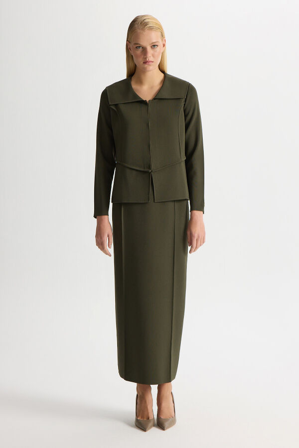 Stylish Knitwear Jacket with Collar Detail - 3