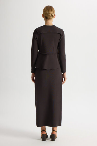 Stylish Knitwear Jacket with Collar Detail - MISS DALIDA (1)