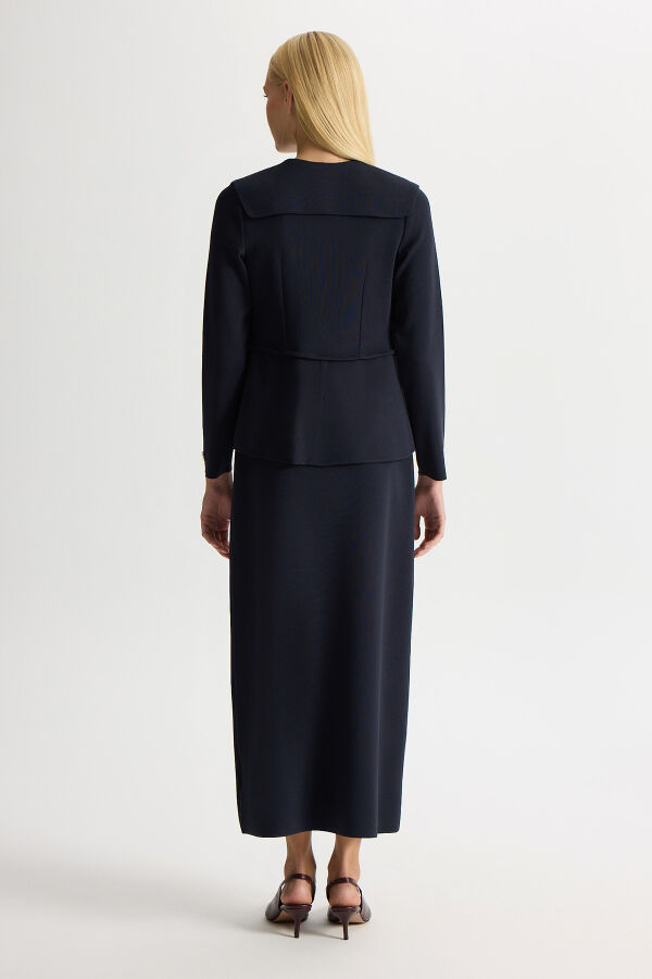 Stylish Knitwear Jacket with Collar Detail - 2