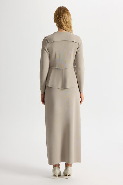 Stylish Knitwear Jacket with Collar Detail - MISS DALIDA (1)