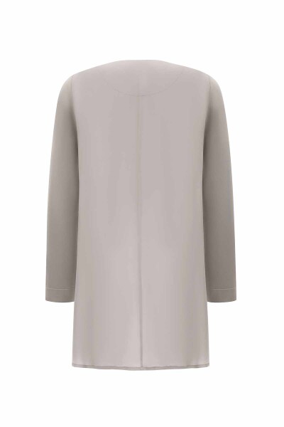 Yakası Fermuarlı Cupro Tunik - 3