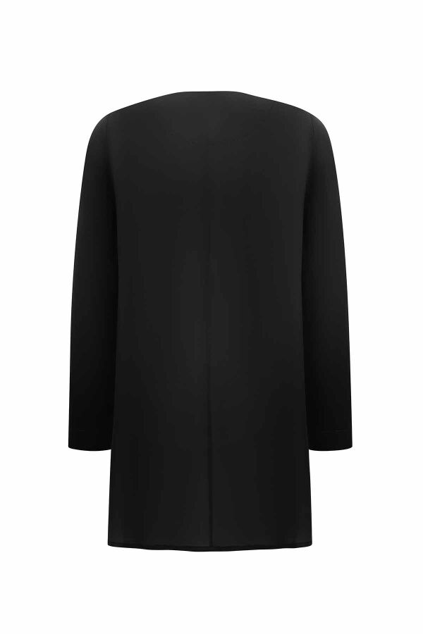 Yakası Fermuarlı Cupro Tunik - 13