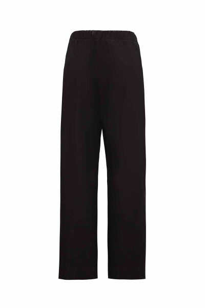 Yanları Düğmeli Pamuklu Bol Paça Pantolon - 6