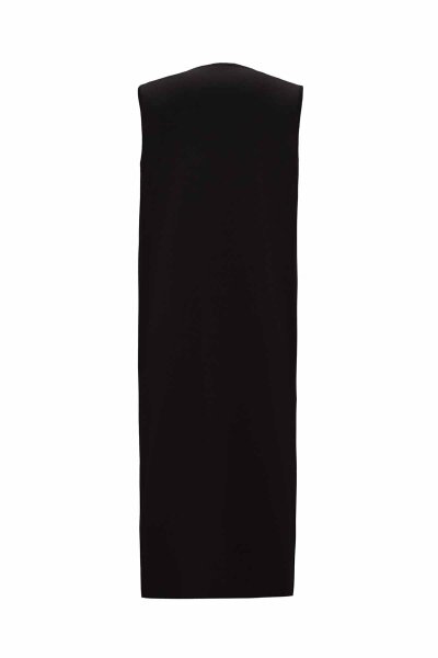T26K-1002 Yuvarlak Yaka Çıtçıtlı Triko Yelek BLACK - MISS DALIDA (1)