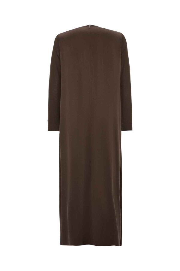 Zipper Detailed Cupro Dress - 2